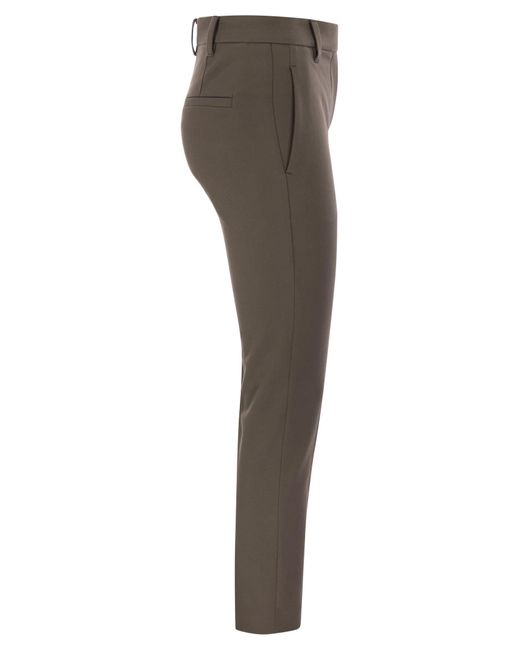 Brunello Cucinelli Gray Cigarette Trousers