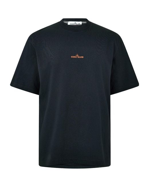 Stone Island Black Short Sleeve T-Shirt for men