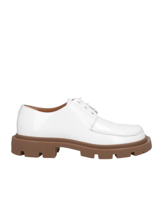 Maison Margiela White Square Toe Laced Shoes