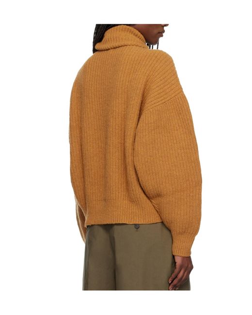 Baserange Brown Long-Sleeved Turtleneck Sweater