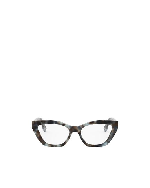 Fendi White Eyewear Cat-Eye Frame Glasses