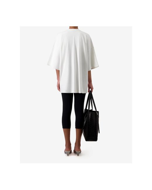 Coperni White Oversized Short-Sleeve Sweater