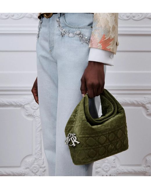 Dior White Small Toujours Hobo Bag