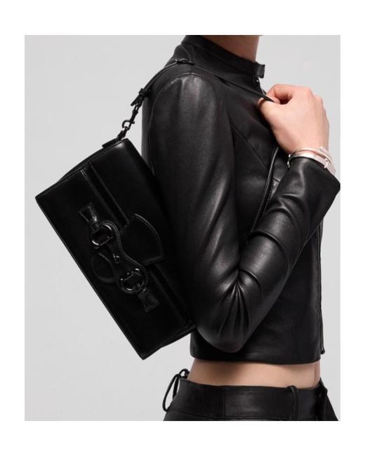 Gucci Black Horsebit Ristretto Medium Shoulder Bag