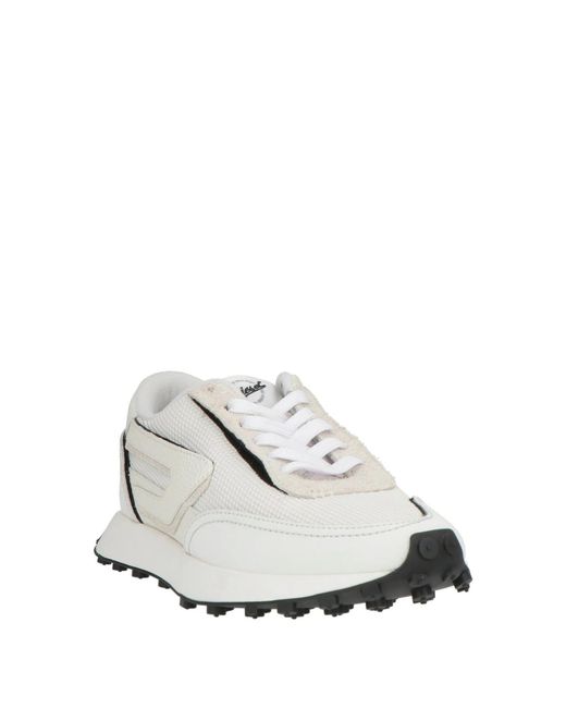 DIESEL White Low-Top Sneakers