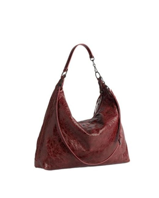 Balenciaga Red Le City Hobo Bag Medium