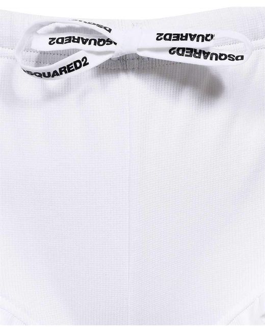 DSquared² White Logo Shorts