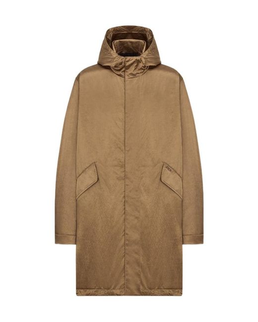 Dior Natural Homme Logo Embroidered High Neck Coat for men