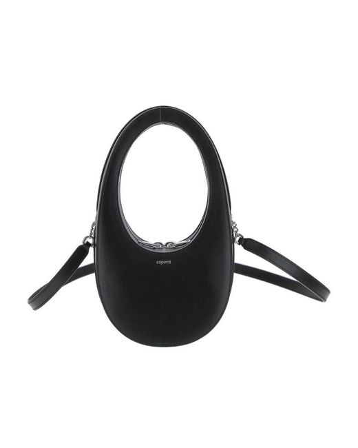 Coperni Black Swipe Zipped Mini Top Handle Bag