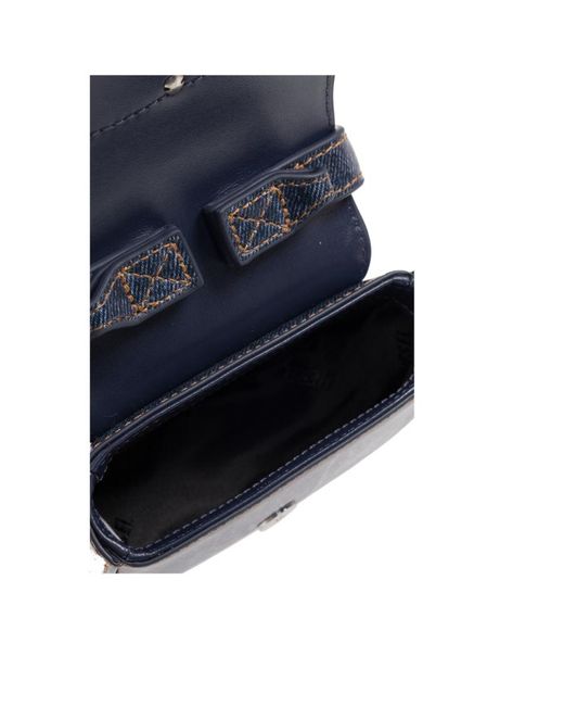 DIESEL Blue 1Dr Denim Printed Shoulder Bag