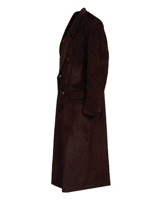 Barena Black Double-Breasted Long Sleeved Coat