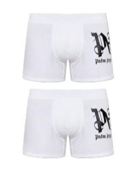 Palm Angels White Boxer Brief Set for men