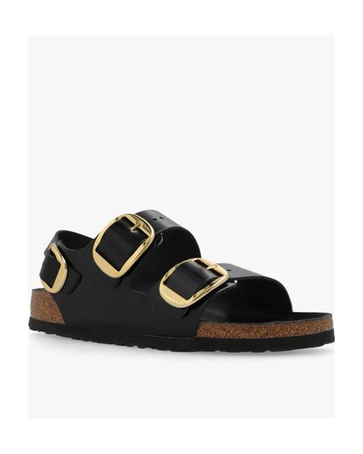 Birkenstock Black Milano Leather Sandals