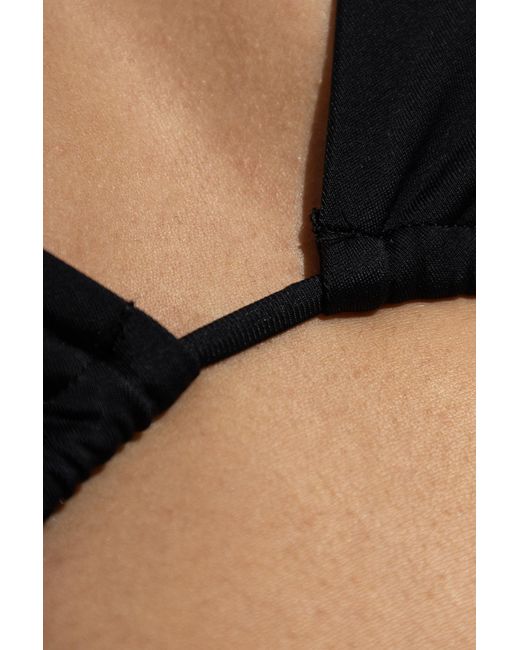 DSquared² Black Lace-Up Bikini Top