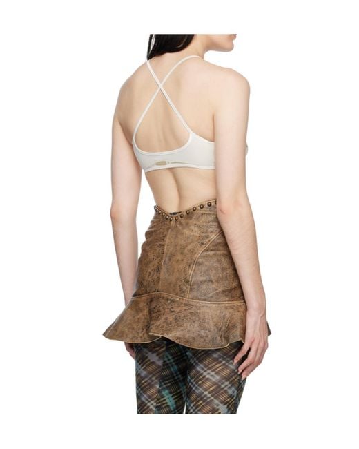 KNWLS Natural Chk Bra