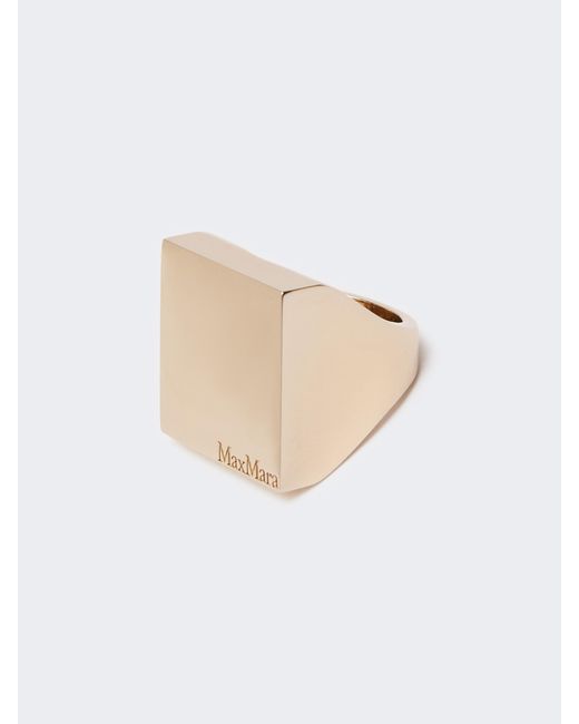 Max Mara Natural Square Ring With Logo