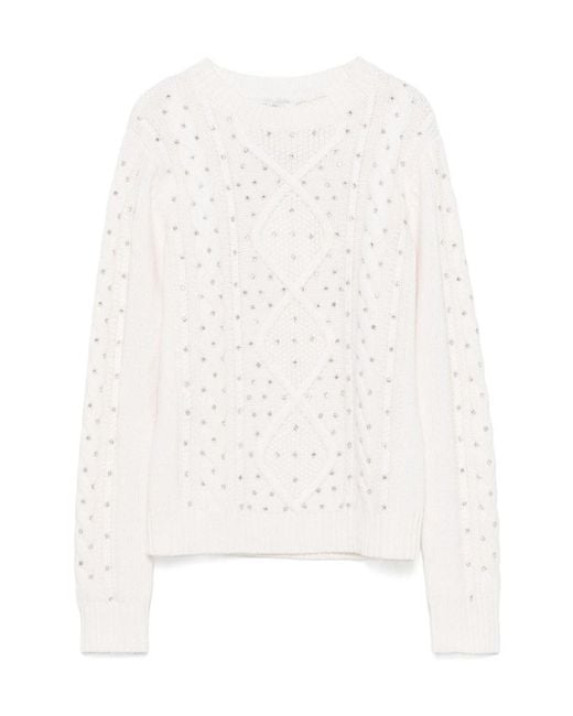 Max Mara White Long-Sleeved Sweater