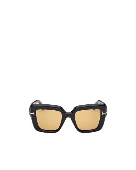 Tom Ford Metallic Eyewear Esma Oversized Frame Sunglasses for men
