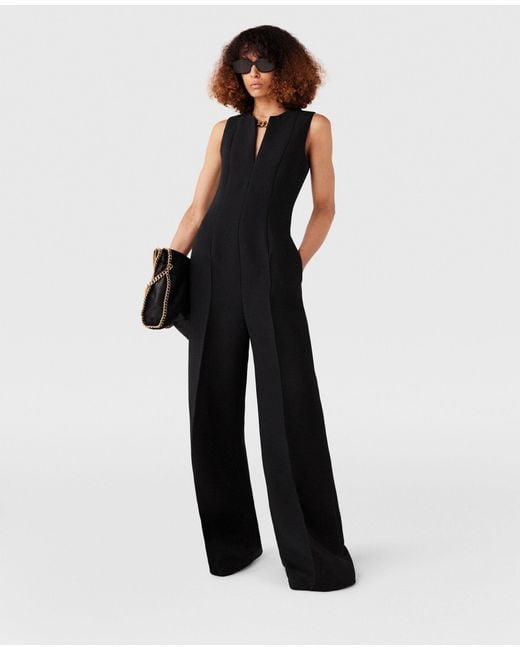 Stella McCartney Blue Chain Embellished Sleeveless Jumpsuit