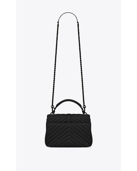 Saint Laurent Black College Medium Shoulder Bag