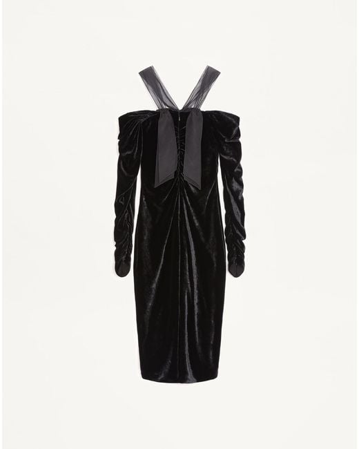 Valentino Black Velvet Dress