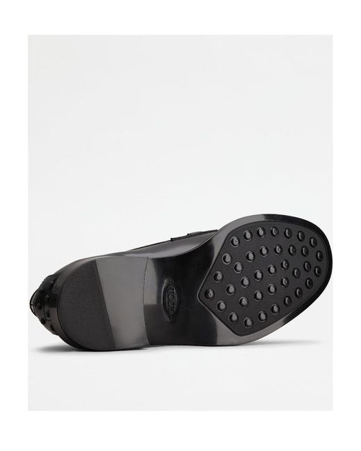Tod's Black Round-Toe Loafers