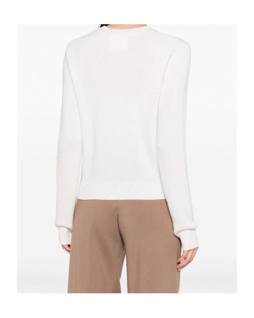 Lisa Yang White Mable Sweater Knitwear