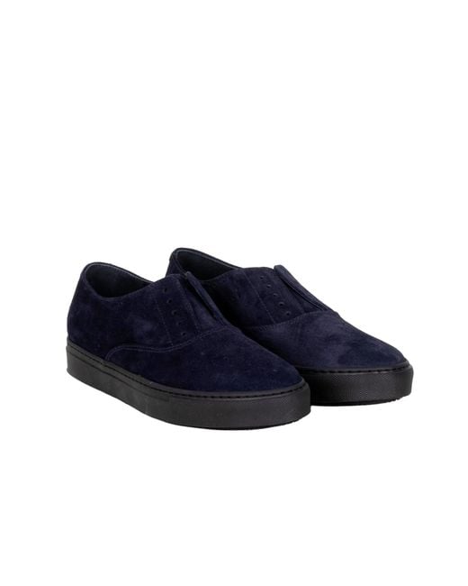 Fratelli Rossetti Blue Round-Toe Casual Shoes