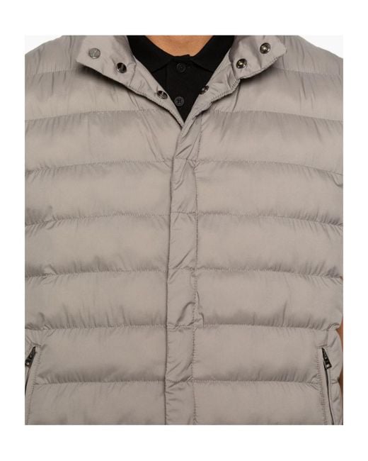 Herno Gray Zip Sleeveless Jacket for men