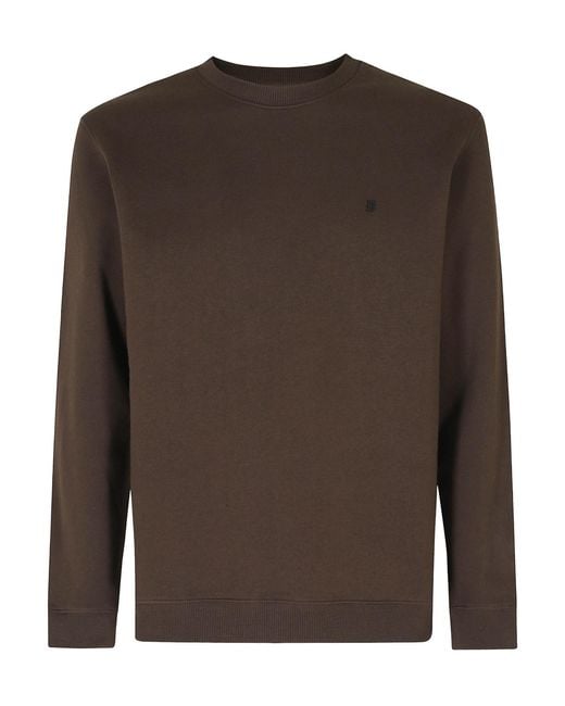 Dondup Brown Long-Sleeve Crew-Neck Sweatshirt for men