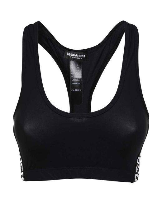 DSquared² Black Logo Bra