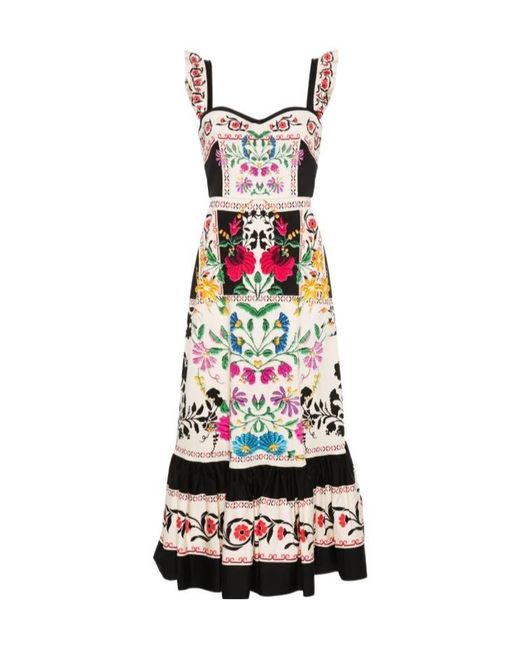 LaDoubleJ White Gingerbread Floral Maxi Dress