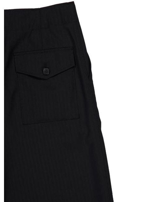 Auralee Black Belted Cargo Pants