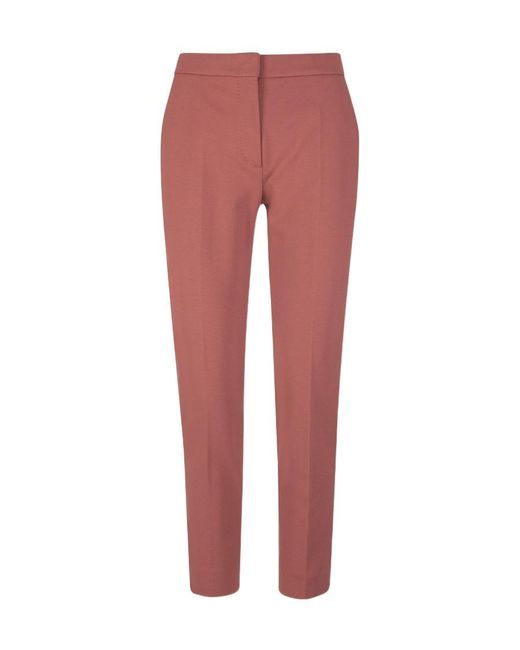 Max Mara Red Logo Straight Casual Pants