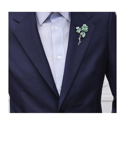 Dior Green Trèfle Brooch for men