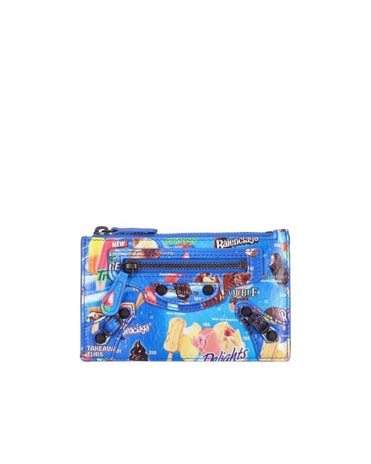 Balenciaga Blue Eyewear Le City Zipped Wallet
