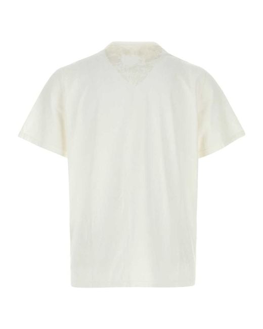 Maison Margiela White Short-Sleeved T-Shirt for men