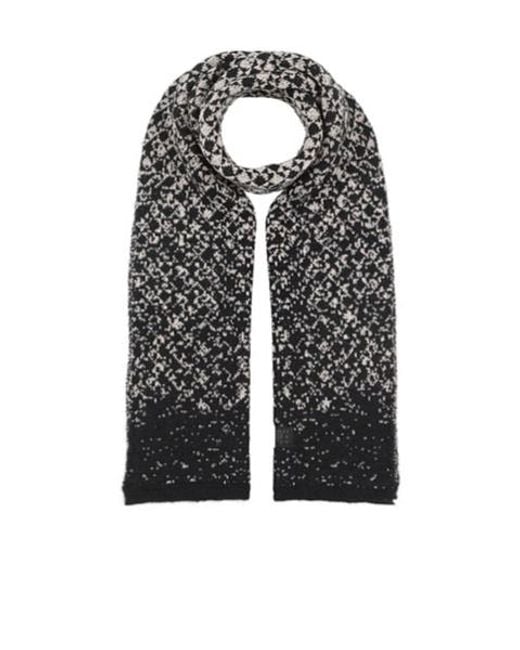 MM6 by Maison Margiela Gray Two-Color Tweed Scarf