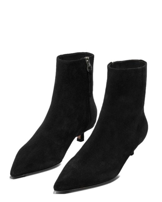 Aeyde Black Short Pointed Boots