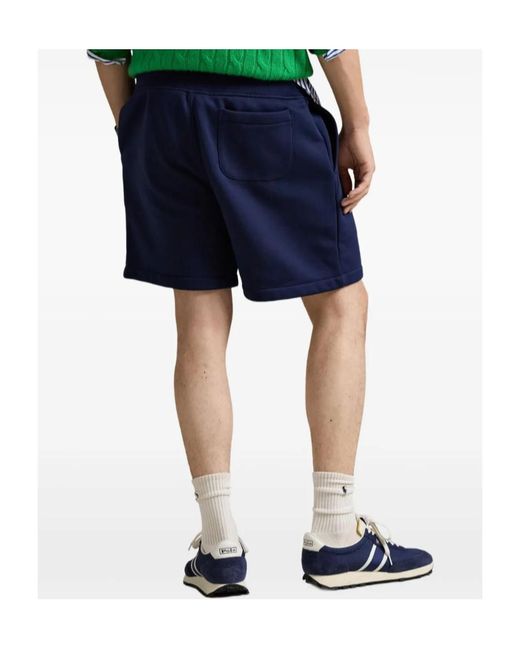 Polo Ralph Lauren Blue Drawstring Logo-Detail Shorts for men