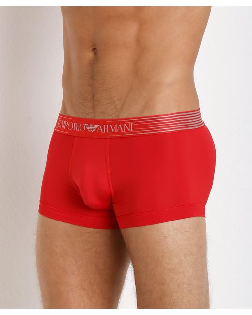 Emporio Armani Red Logo Detail Panties for men