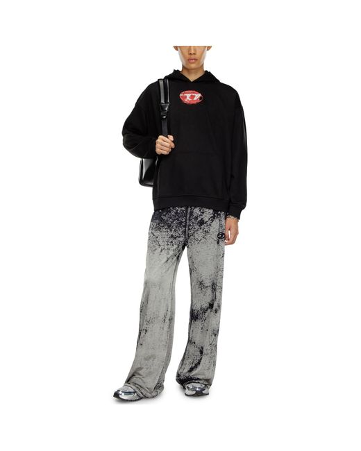DIESEL Black Boxt-Hood-K3 Water Effect Hoodie for men