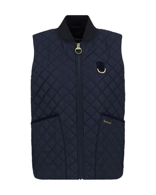 Barbour Blue Zippered Sleeveless Vest