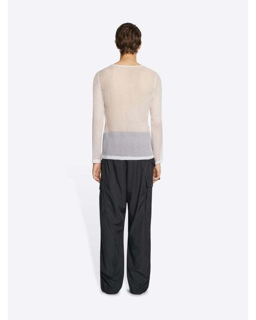 Dries Van Noten Gray Water Repellent Drawstring Cargo Trousers for men