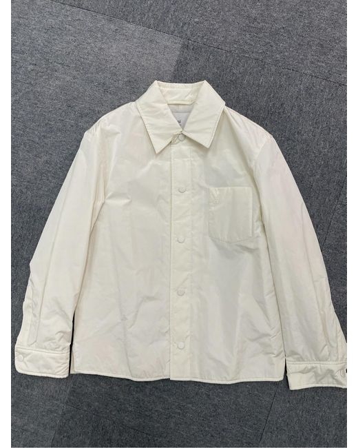 AMI White Button-Down Overshirt for men