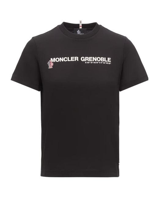 Moncler Black Grenoble Logo-Printed Crewneck T-Shirt