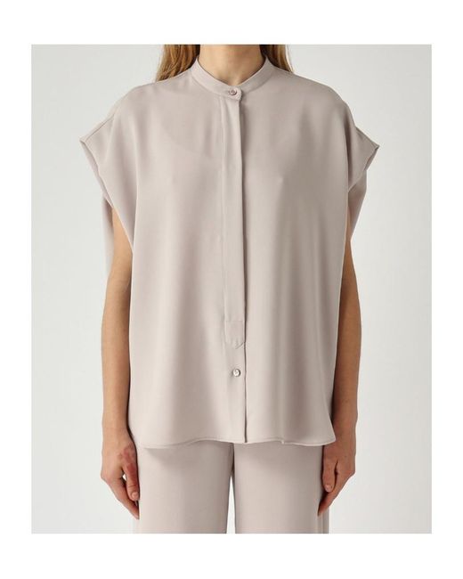 Herno Gray Lucent Cady Top