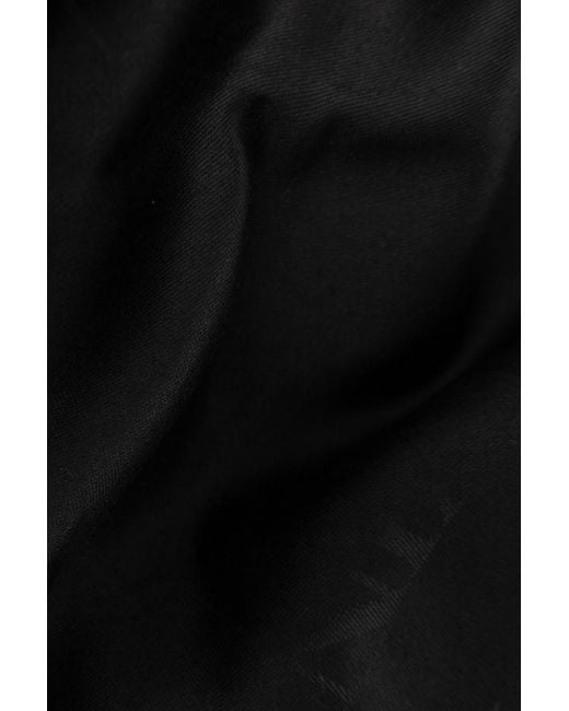 Lanvin Black Logo Scarf