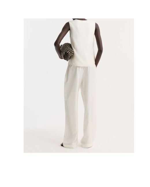Rohe White Buttoned Silk Pyjama Pants