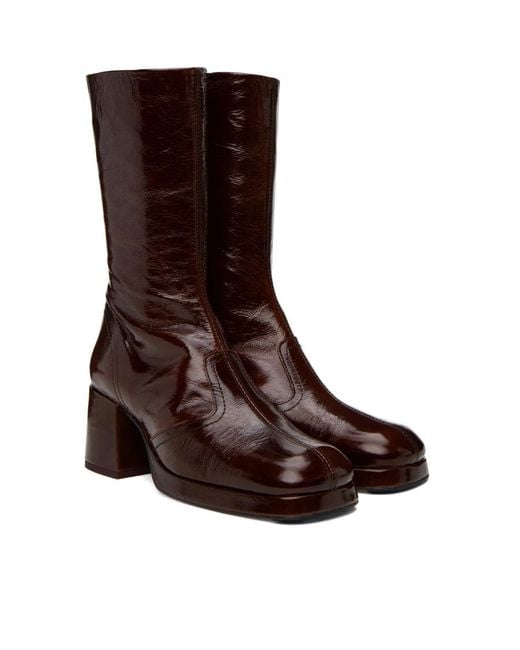 Miista Brown Cass Middle Boots